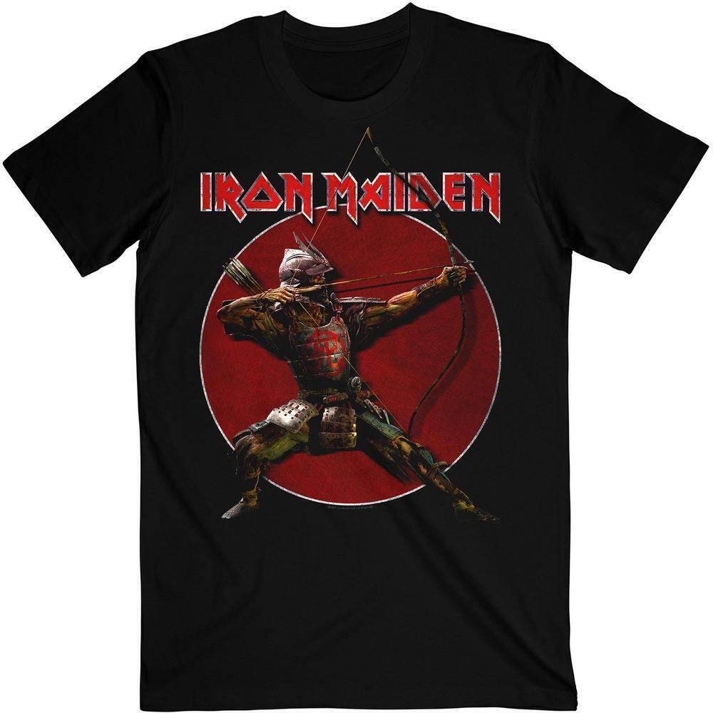 Iron Maiden Unisex T Shirt Senjutsu Eddie Archer Red Circle
